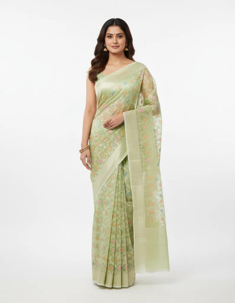 Kota silk Saree_002_Pista Color_Photo 1.webp