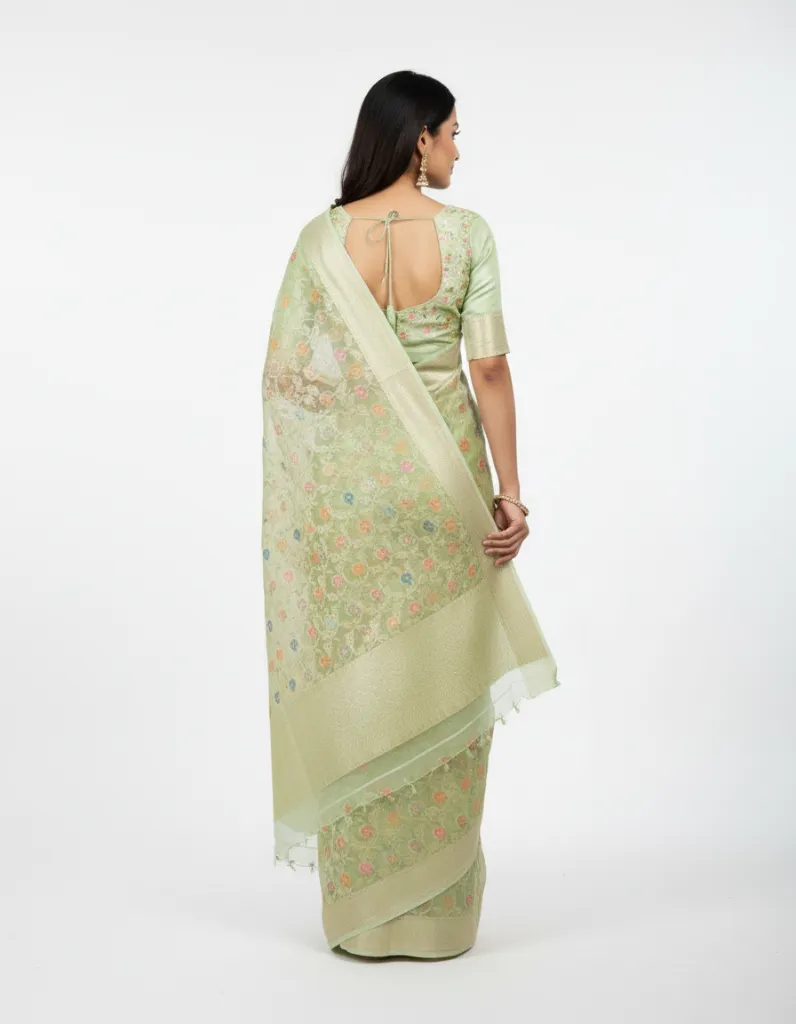 Kota silk Saree_002_Pista Color_Photo 2.webp