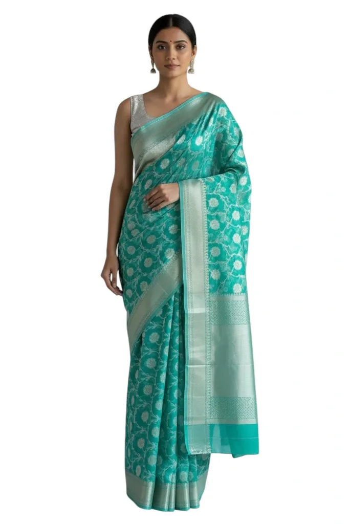 Kota Silk Saree_001_Green Color_Photo 1.webp